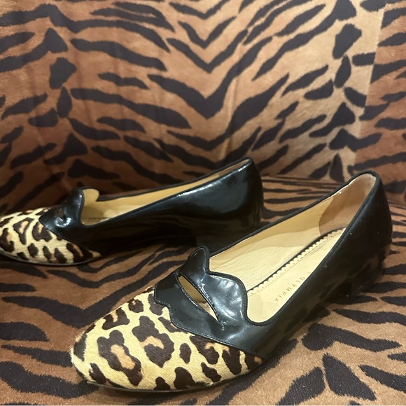 Charlotte Olympia bisoux patent leather and pony skin flats - Picture 4 of 16